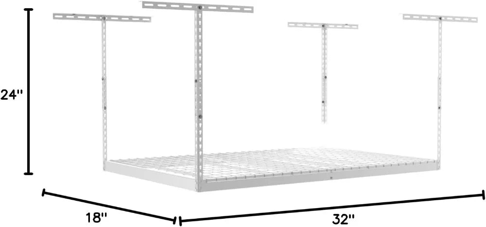 Heavy Duty Overhead Garage Storage Rack 500 Lb Capacity