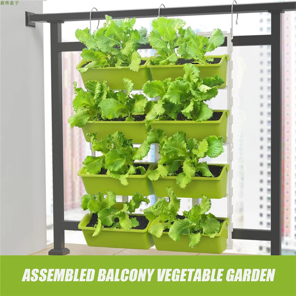 Four-Tier Wall-Mounted Elevated Garden Planter