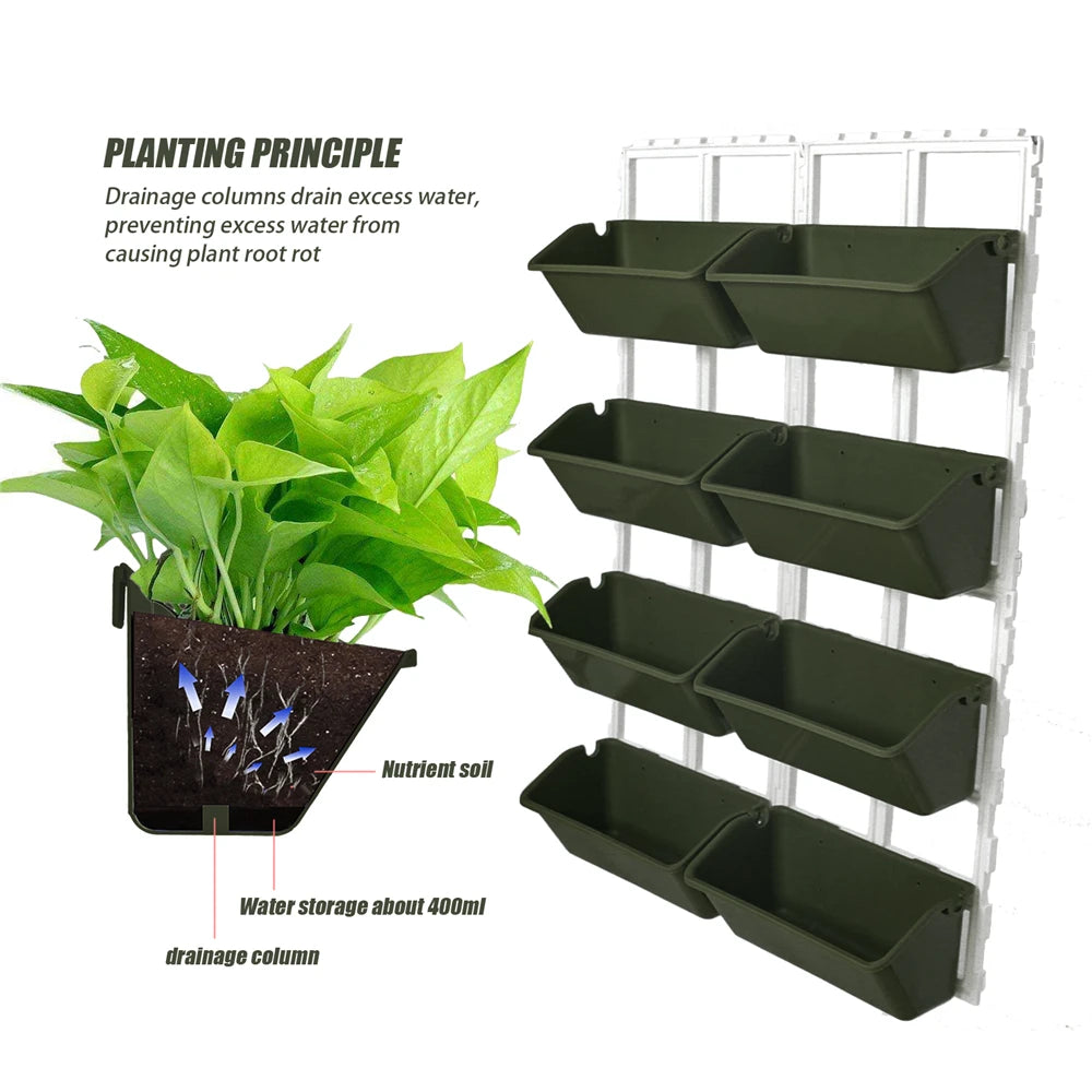 Four-Tier Wall-Mounted Elevated Garden Planter