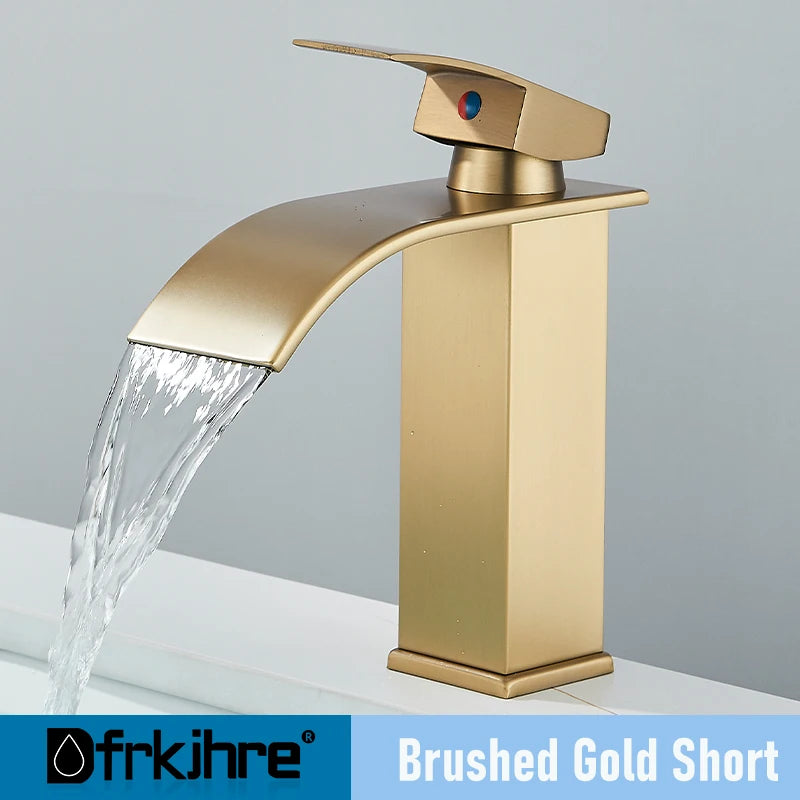 Dfrkjhre Copper Core Waterfall Basin Faucet Bathroom And Kitchen