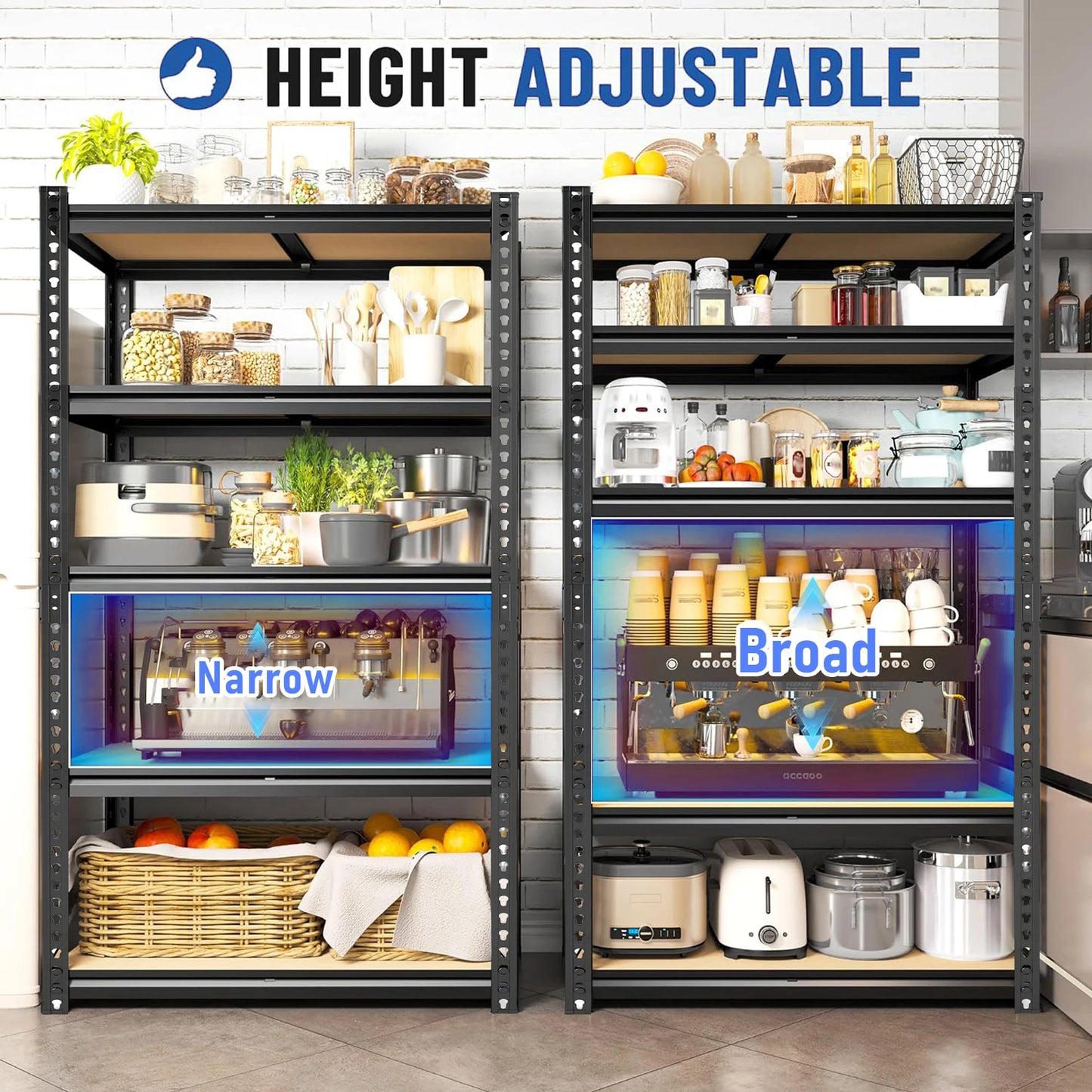 Heavy Duty Industrial Metal Storage Shelves With Adjustable Shelving Unit