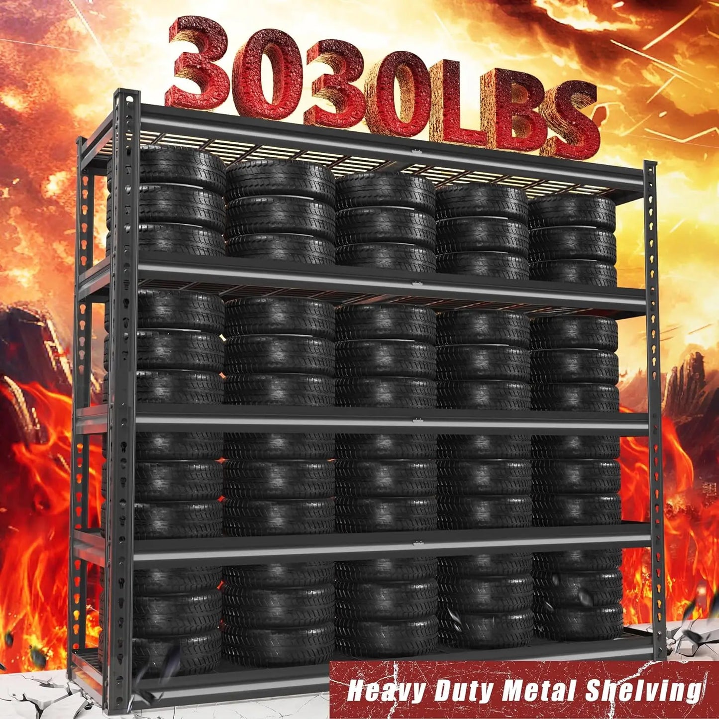 Heavy Duty Garage Shelving Five Tier Adjustable Metal Units