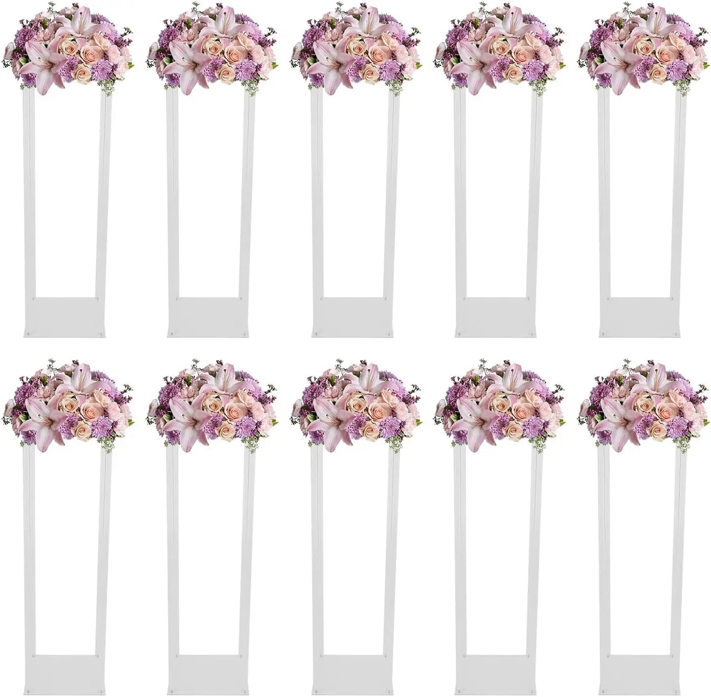 Acrylic Wedding Flower Stands Set For Tables And Floor Decorations