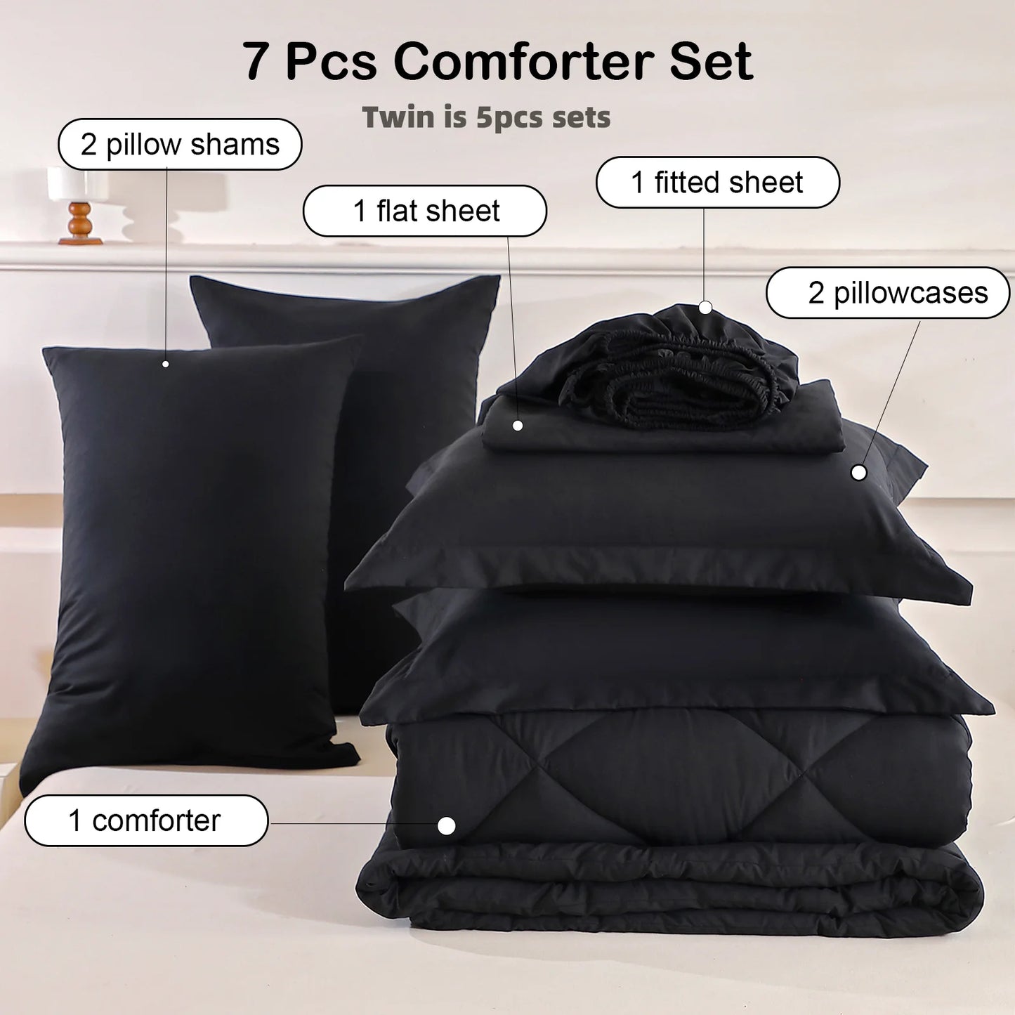 EasYum Bedding Sets With Comforter And Pillowcases For Home