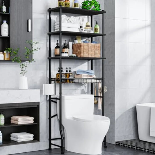 Over The Toilet Storage Rack 4 Tier Bathroom Organizer Freestanding