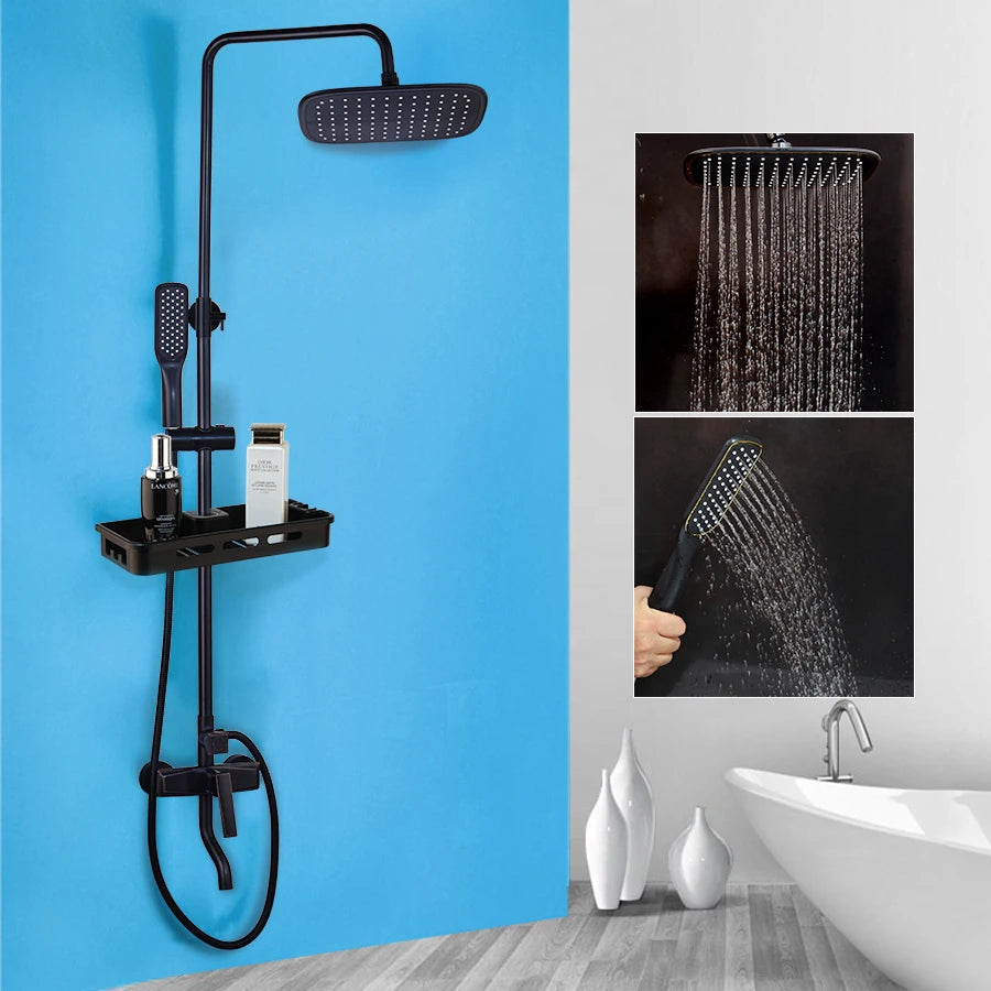 Sinlaku Bathroom Rainfall Shower Mixer Faucet System