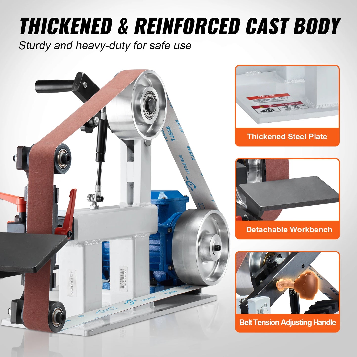 SucceBuy Belt Grinder Sander 1500W Variable Speed Polishing Machine