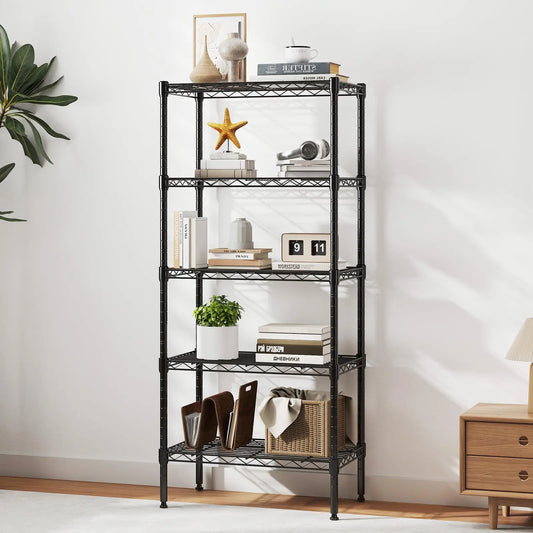 JHK 3-5 Tier Metal Wire Storage Shelves Adjustable Heavy Duty