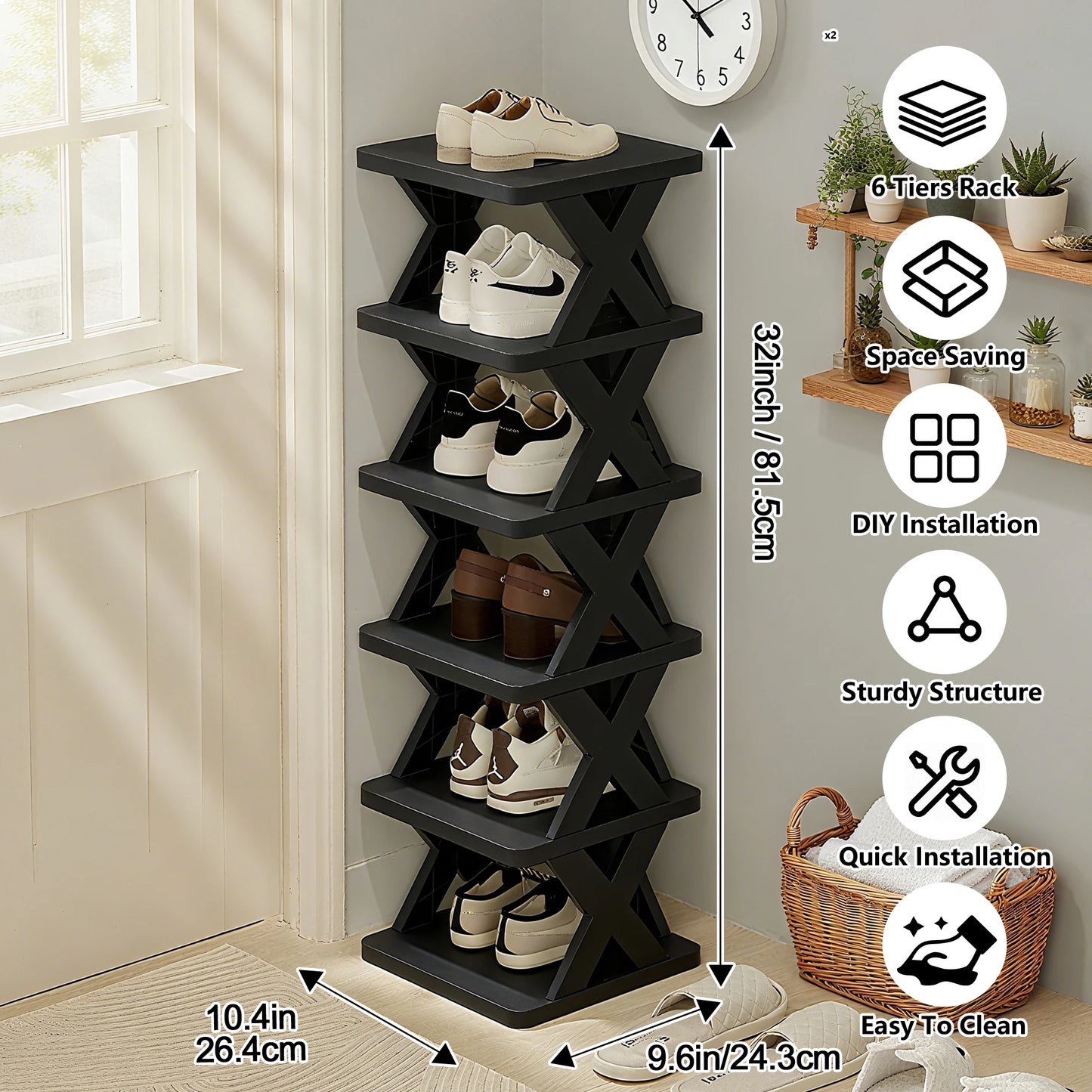 Detachable Shoe Rack Storage Organizer Multi Layer Shelf Cabinet