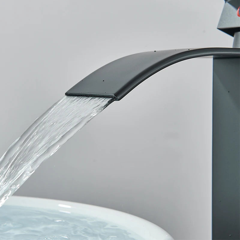 Dfrkjhre Copper Core Waterfall Basin Faucet Bathroom And Kitchen