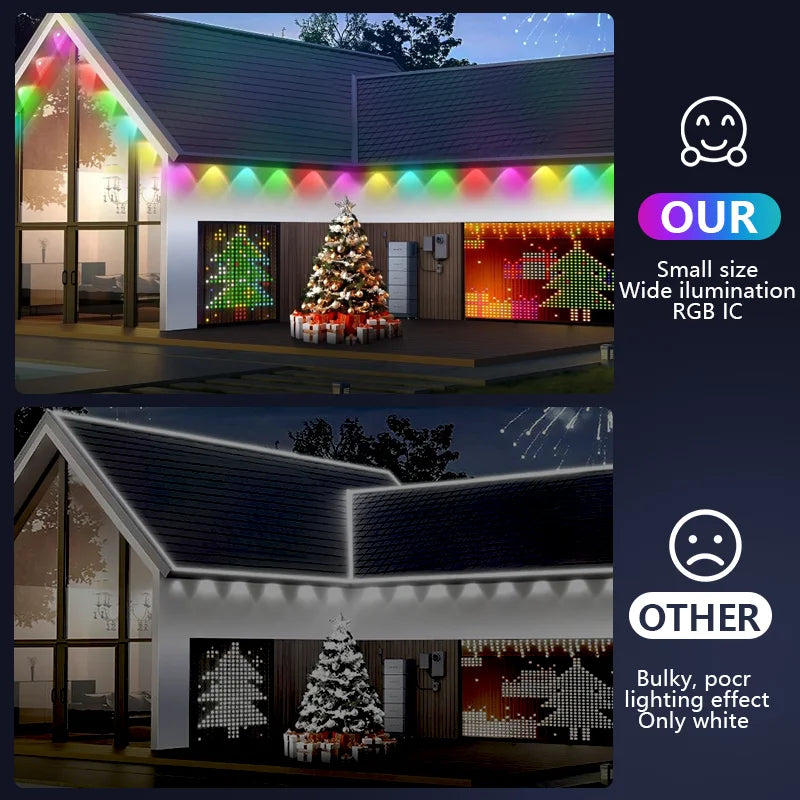 MIMIRGB Smart RGBIC Permanent Outdoor Lights With 75 Scene Modes