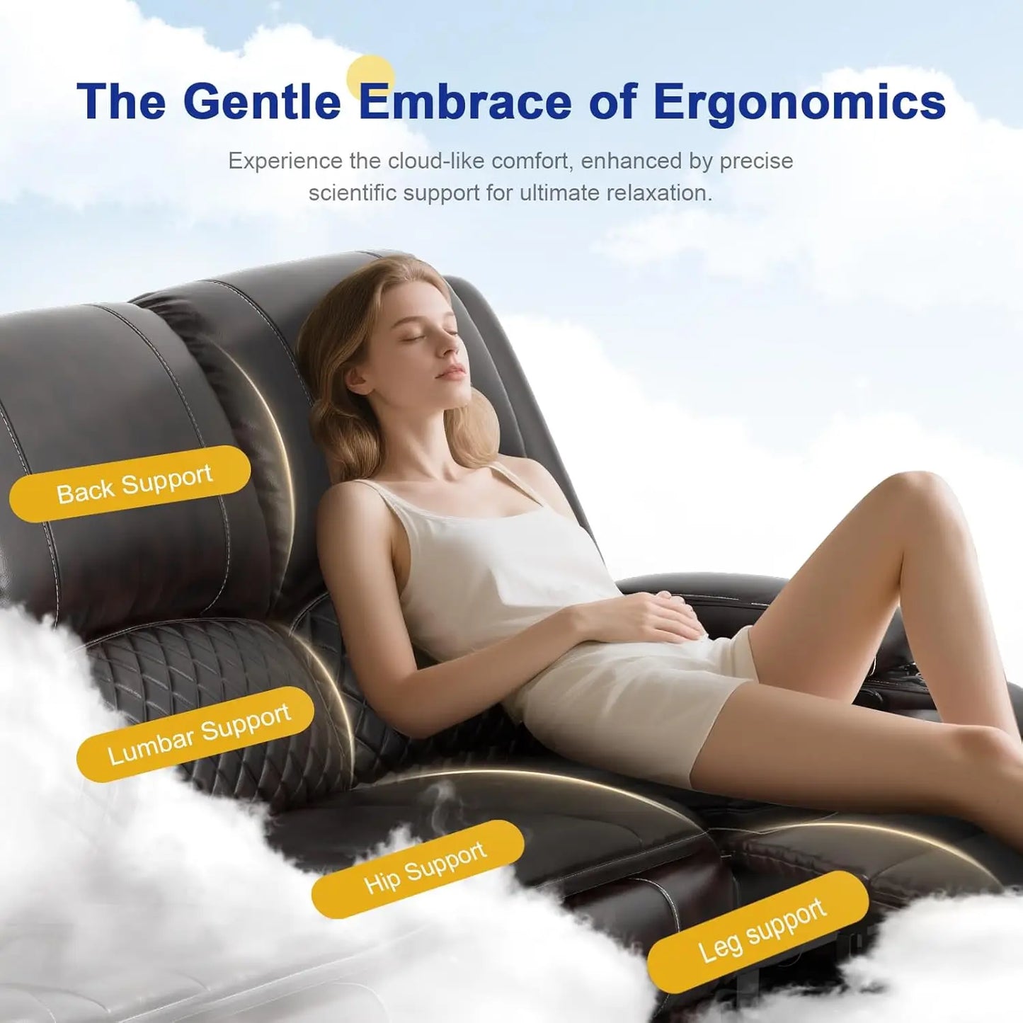 3 Seat Recliner Sofa With Console USB Ports And Cupholders