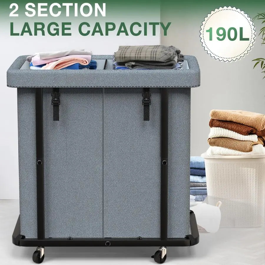 Gal190L High Grade Large Laundry Basket With Wheels