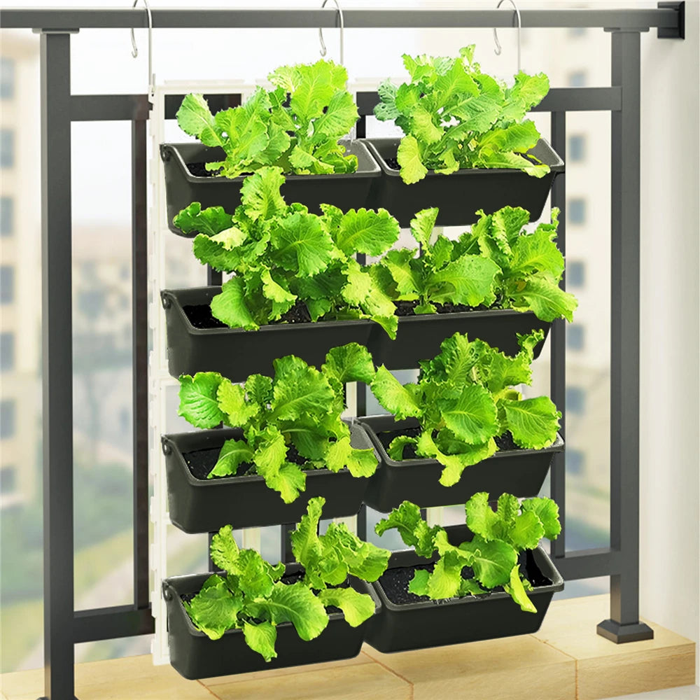 Four-Tier Wall-Mounted Elevated Garden Planter