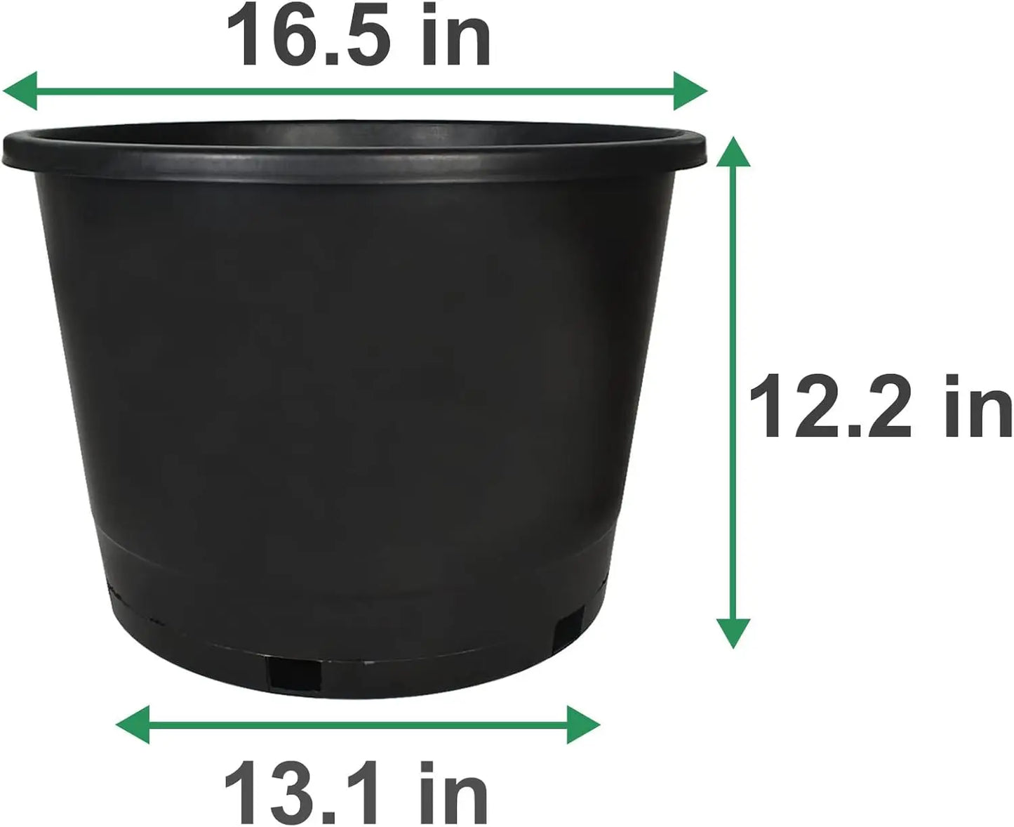 Durable Plastic Plant Pots FivePack For Indoor Outdoor Gardening