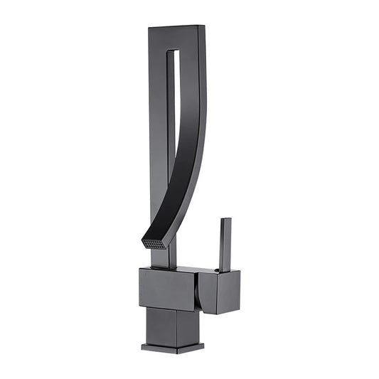 Wanmivezlo Bathroom Basin Faucet Deck Mounted Waterfall Mixer Single Handle