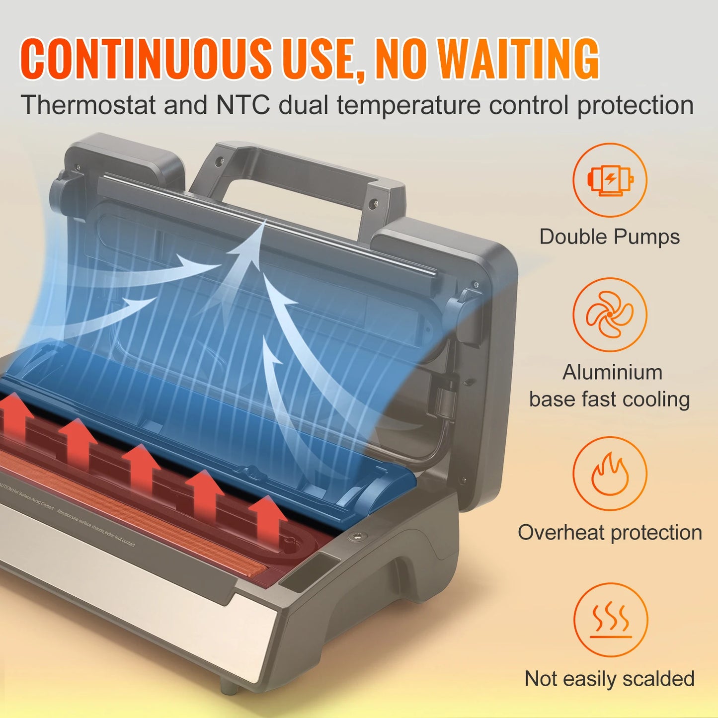 SucceBuy Vacuum Sealer Machine With Free Vacuum Bags Included
