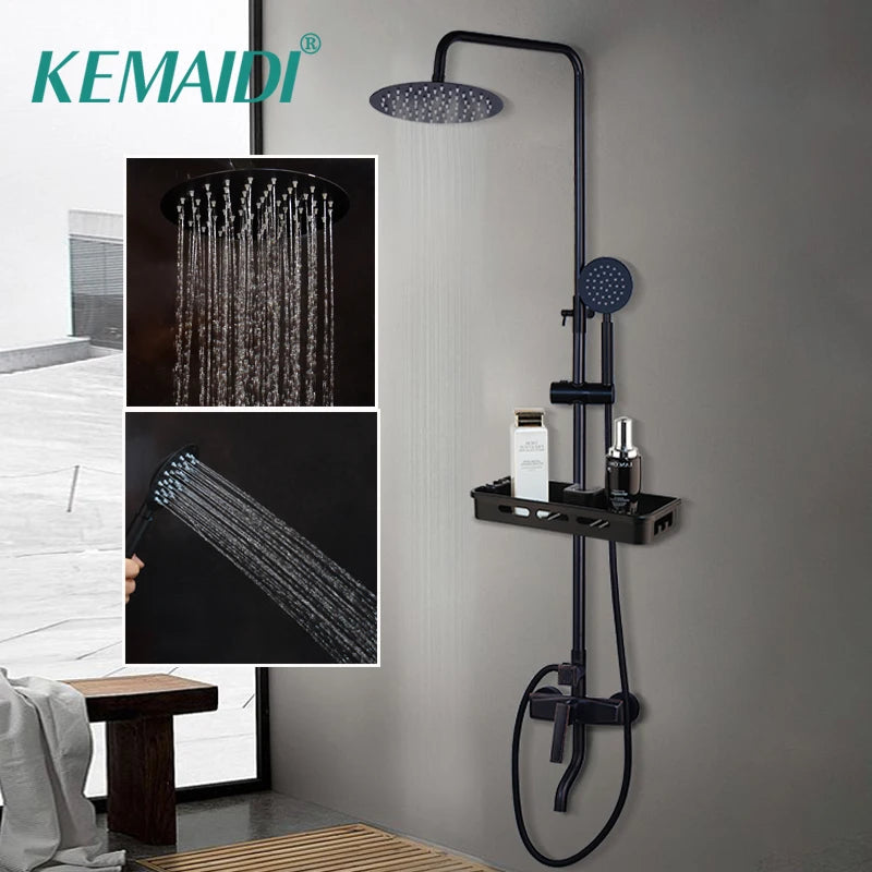 Sinlaku Bathroom Rainfall Shower Mixer Faucet System