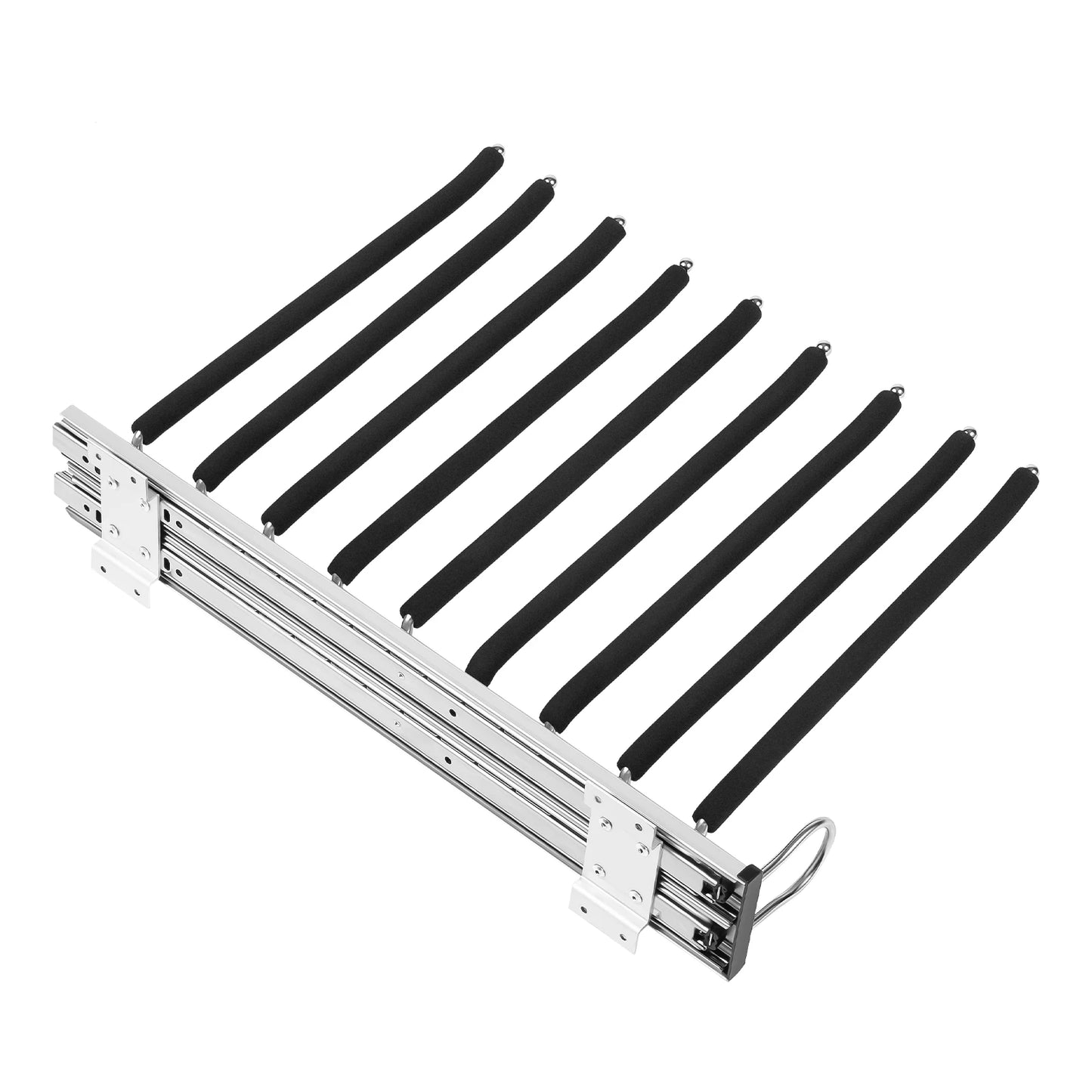 9 Arm Pull Out Pants Rack Wardrobe Organizer With Retractable Hangers