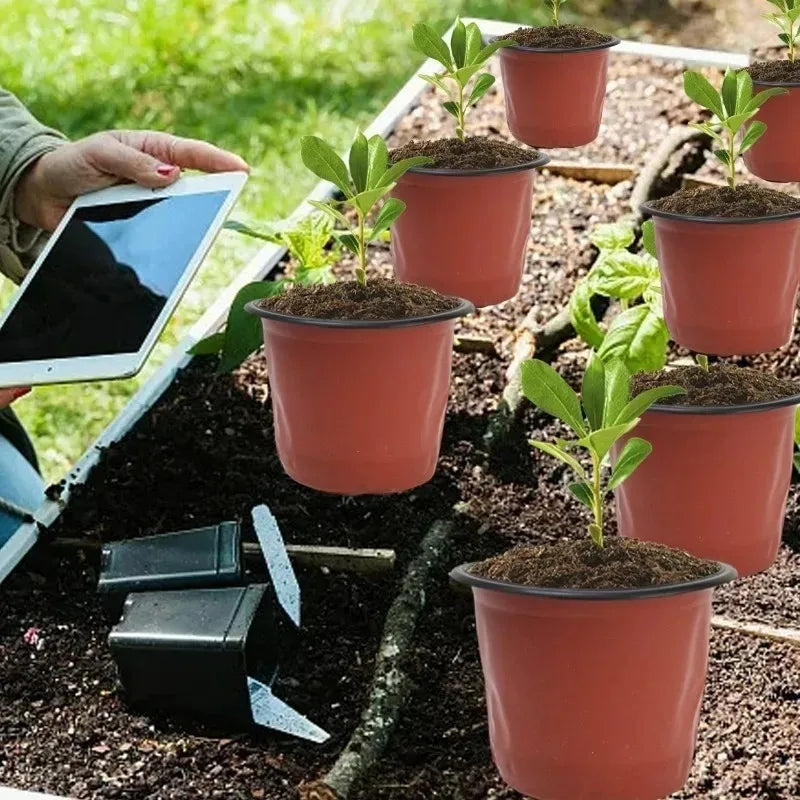 Plastic Nursery Pots Seedling Cups For Home Garden Plants