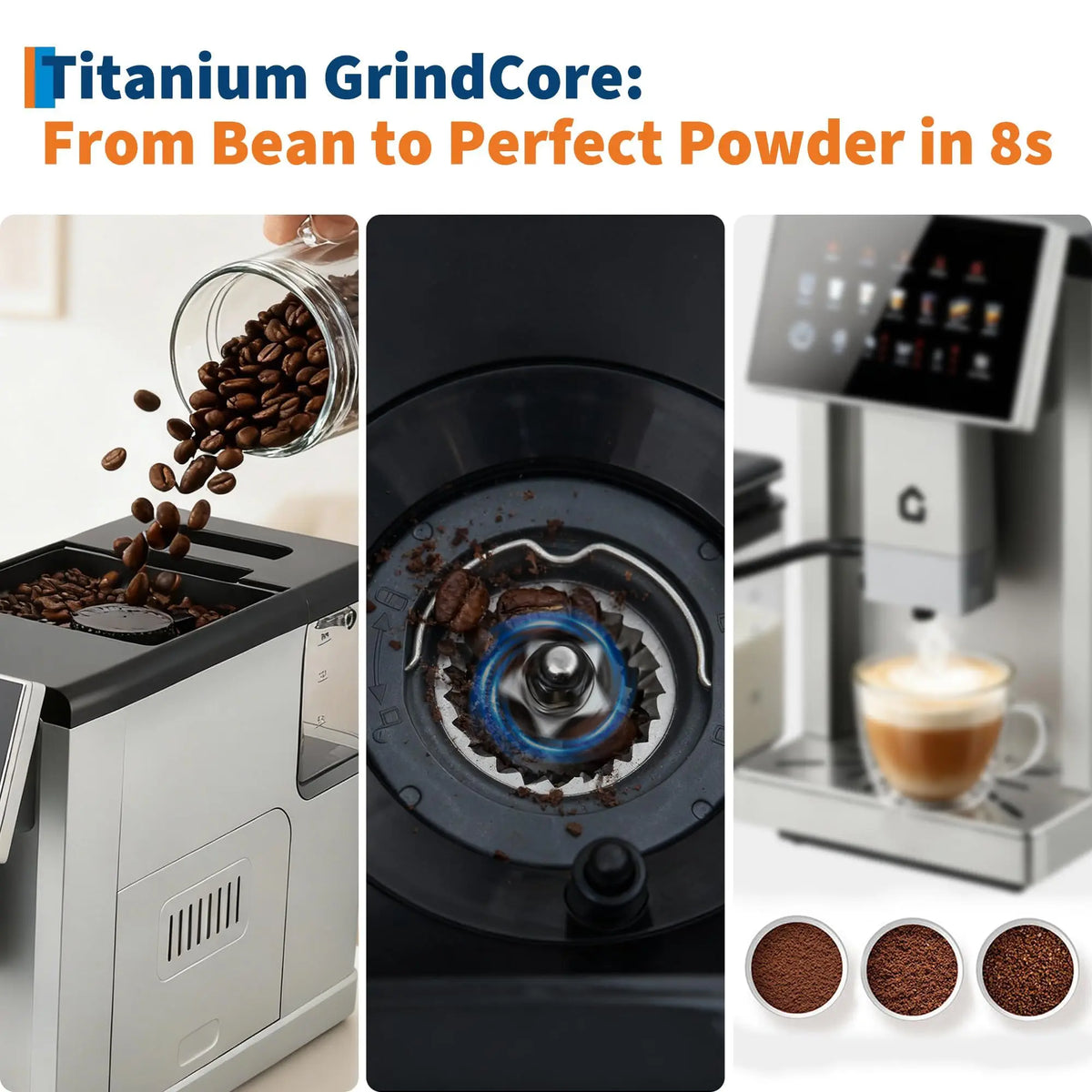Adoolla Automatic Espresso Machine With Milk Frother And Removable Grinder