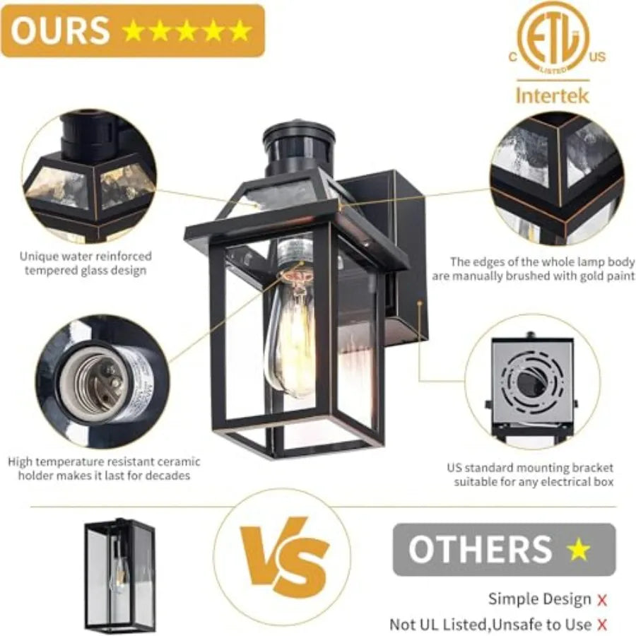 Porch Lights With GFCI Outlet Dusk To Dawn Outdoor