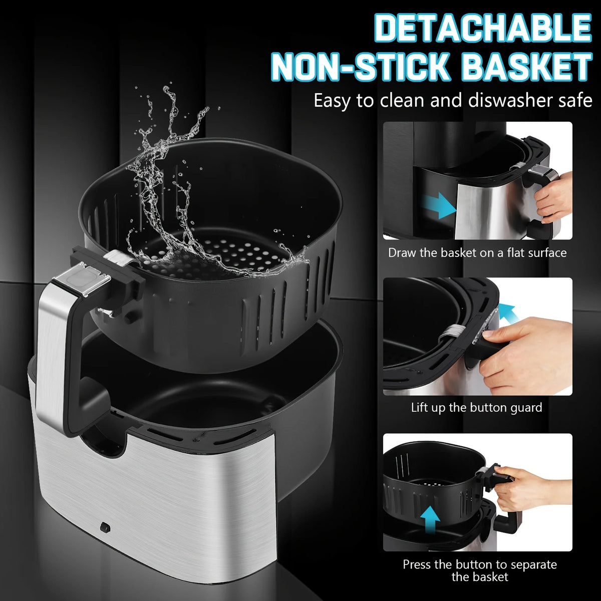 KitCook Digital Air Fryer With Touchscreen And Eight Cooking Presets