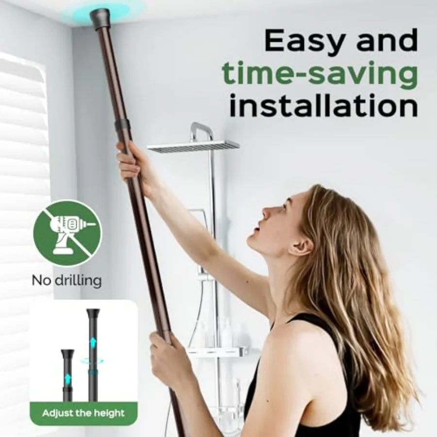 Shower Caddy Tension Pole Corner Organizer Shelf 4-Tier For Renters