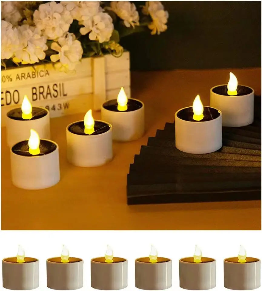 KEWEN Solar Candle Lights Pack LED Night Lights For Home