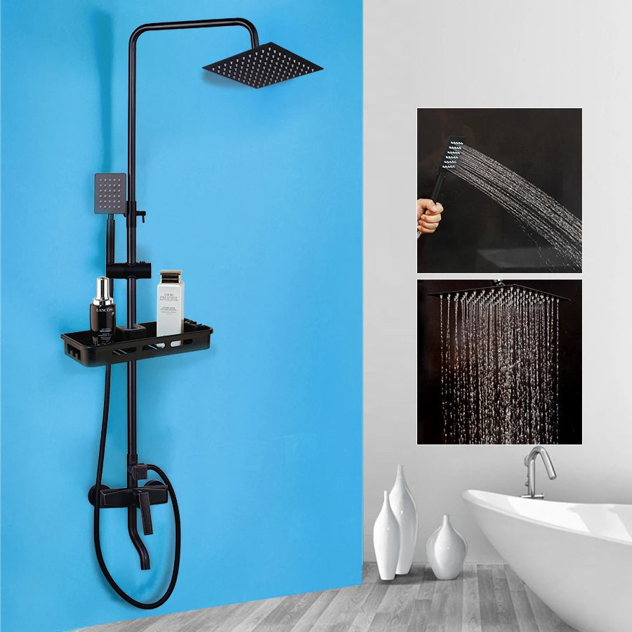 Sinlaku Bathroom Rainfall Shower Mixer Faucet System