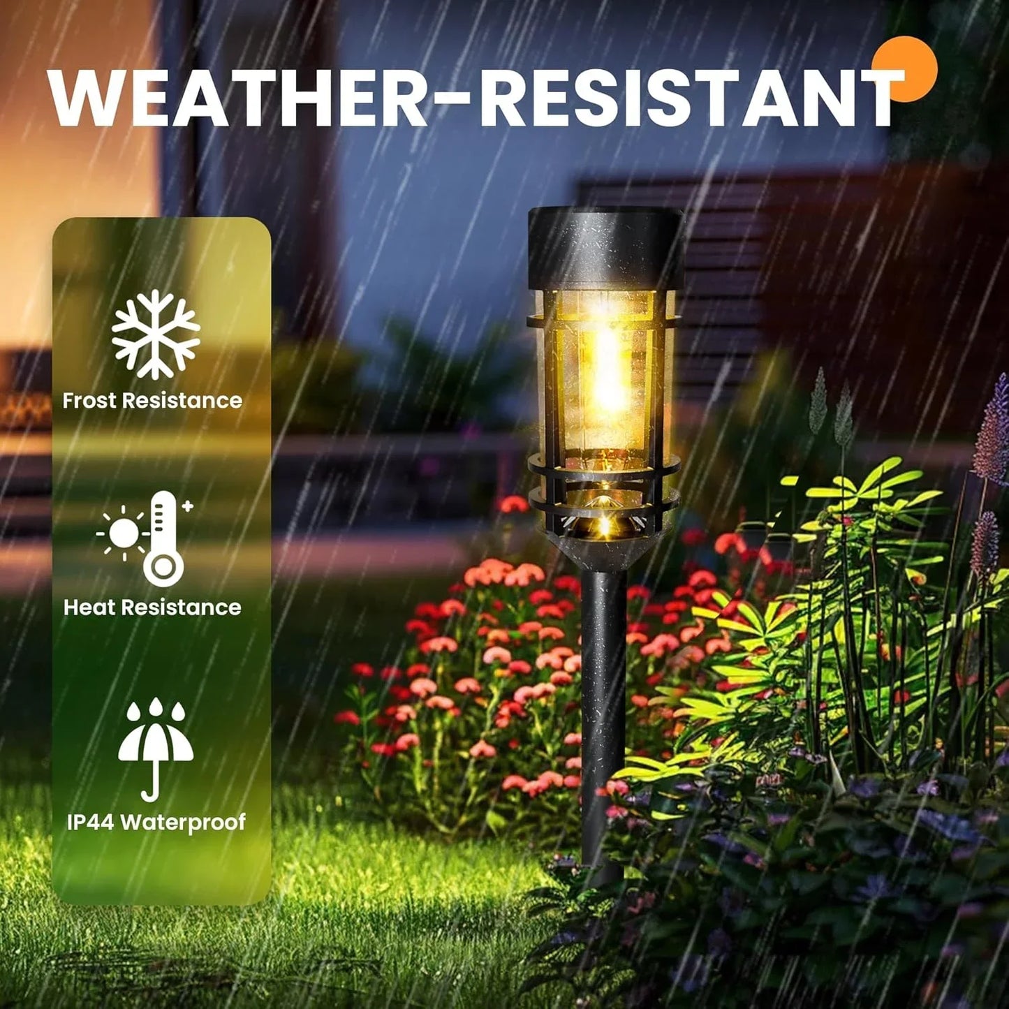 SZRSTH Outdoor Solar Street Lights 4 Pack Waterproof Landscape Lamps