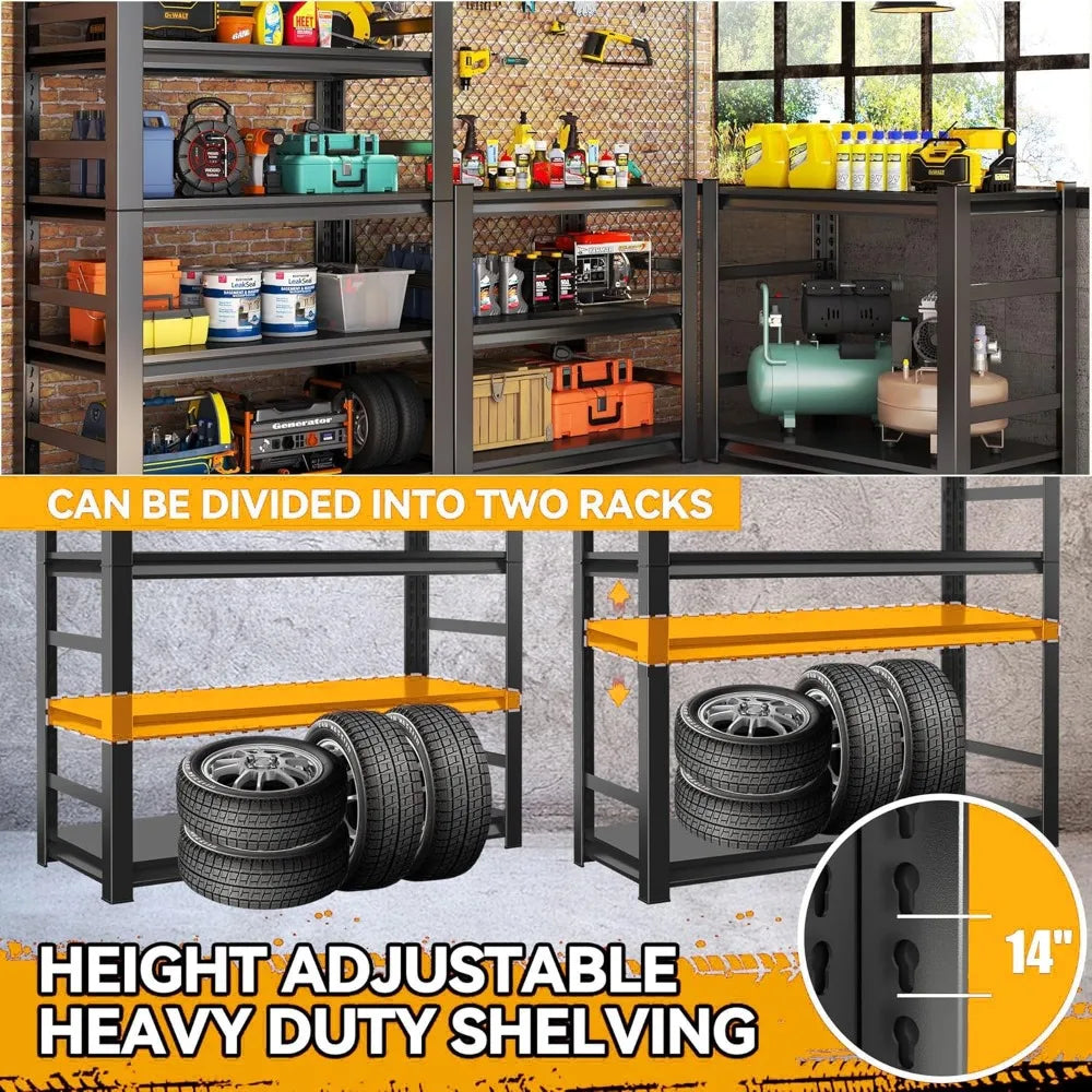 Heavy Duty Metal Shelving 3000LBS Capacity 5-Tier Storage