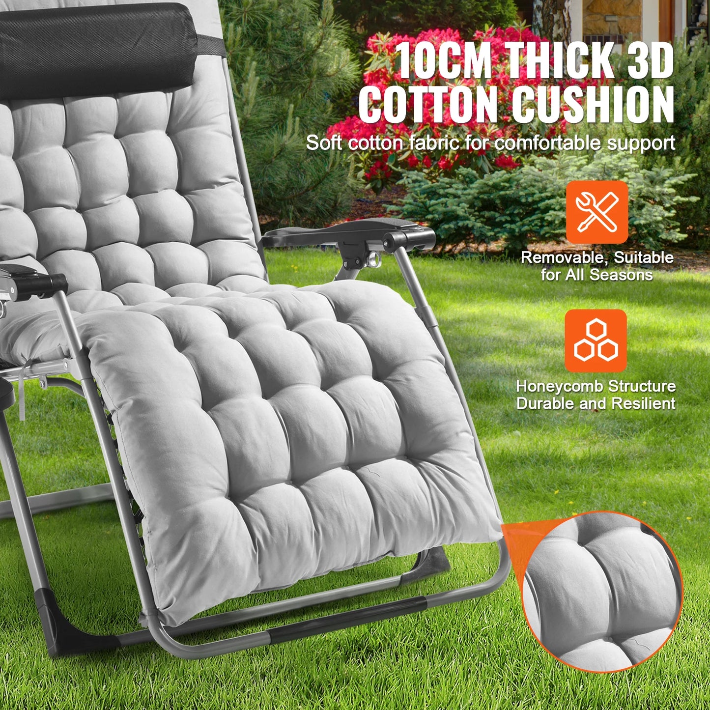 SucceBuy Zero Gravity Chair Lounge Recliner With Cupholder And Footrest