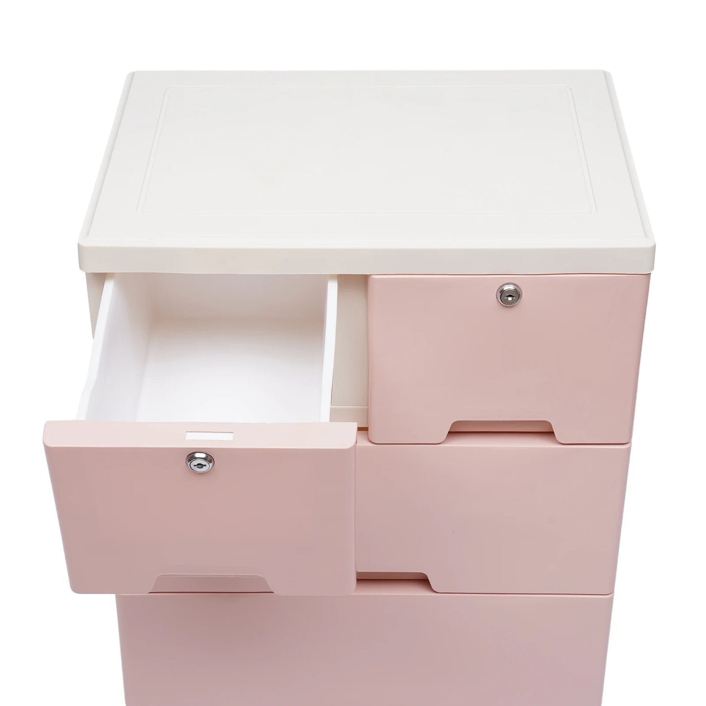 Bymaocar Six-Drawer Plastic Storage Cabinet With Wheels And Lock