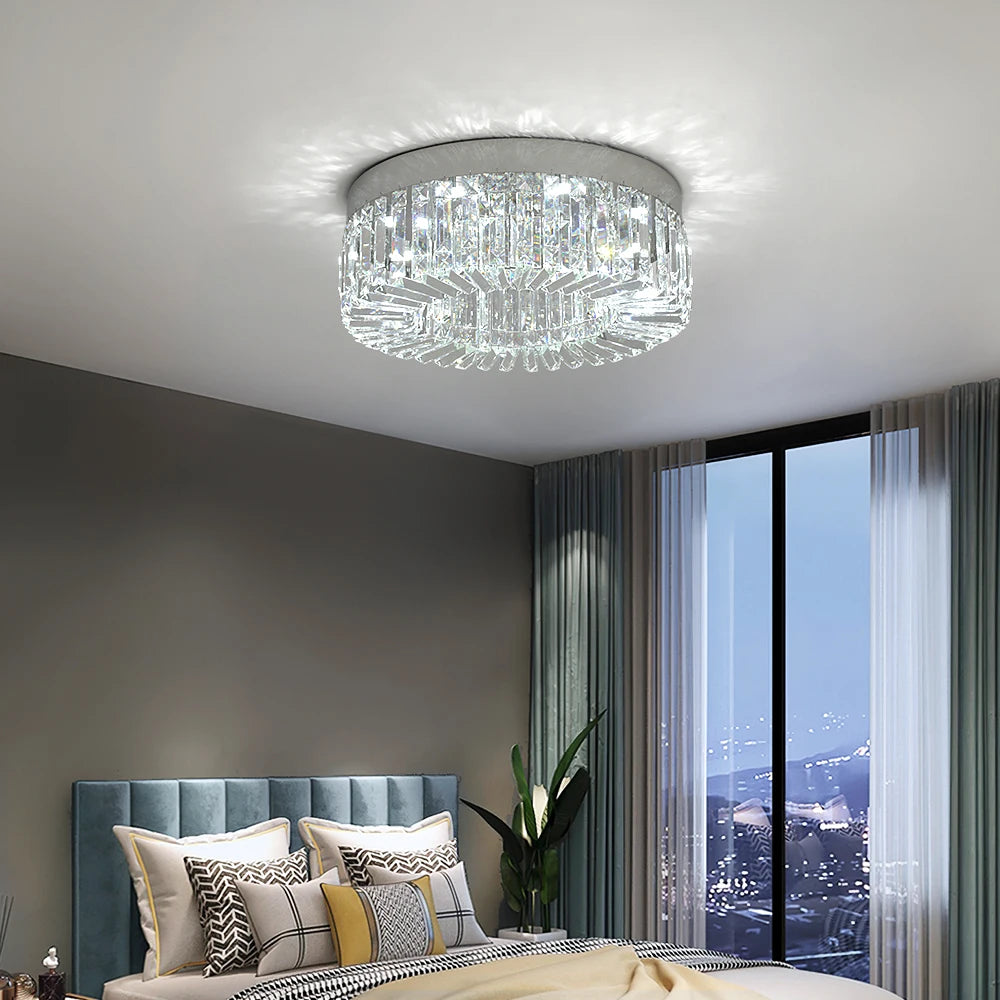 VETRULUS Crystal Ceiling Lamp for Living Room Modern Chandelier