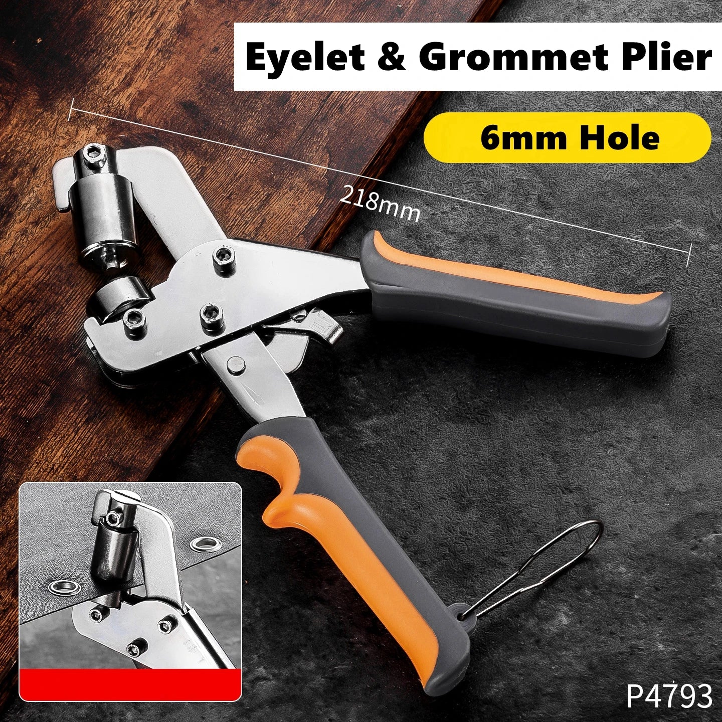 Grommet Pliers Kit Handheld Eyelet Punch Tool for Leather